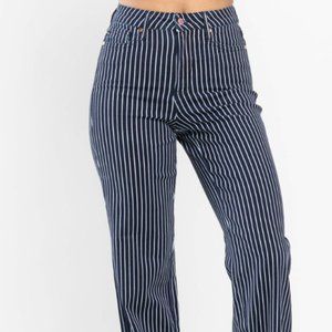 JUDY BLUE HIGH WAIST CONTROL TOP STRIPED JEAN